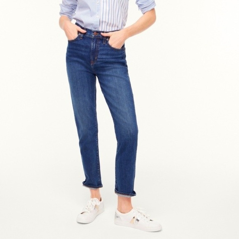 J. Crew High Rise Classic Vintage Denim Jeans in All Day Stretch